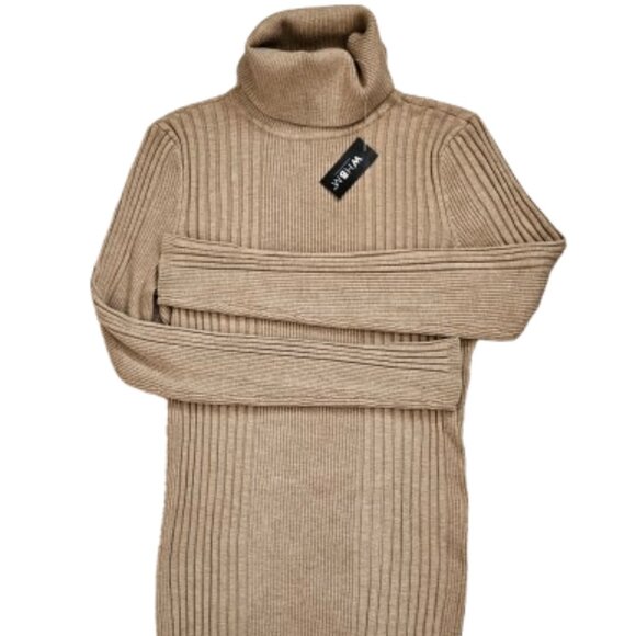 PRICE DROP New!  WHBM Tan Ribbed Turtleneck Sweater - Picture 1 of 5